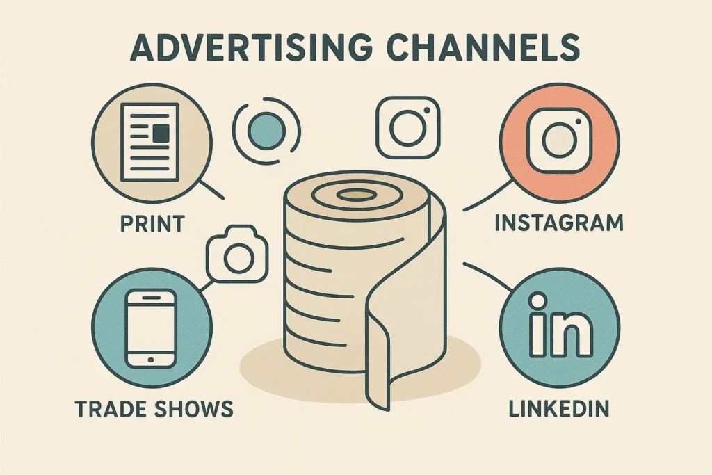 Textile advertising channels