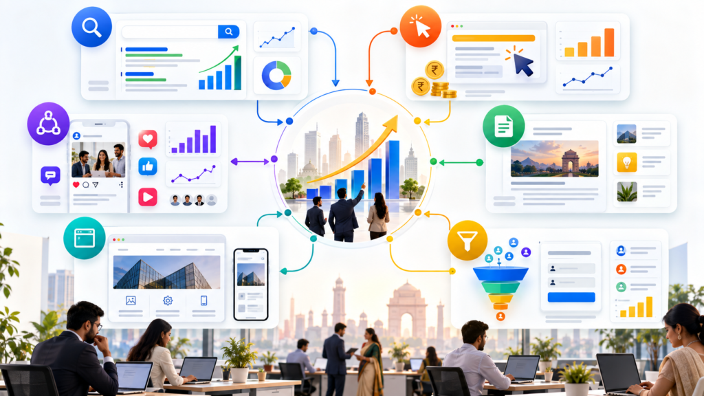 Digital marketing services in India including SEO PPC social media and lead generation