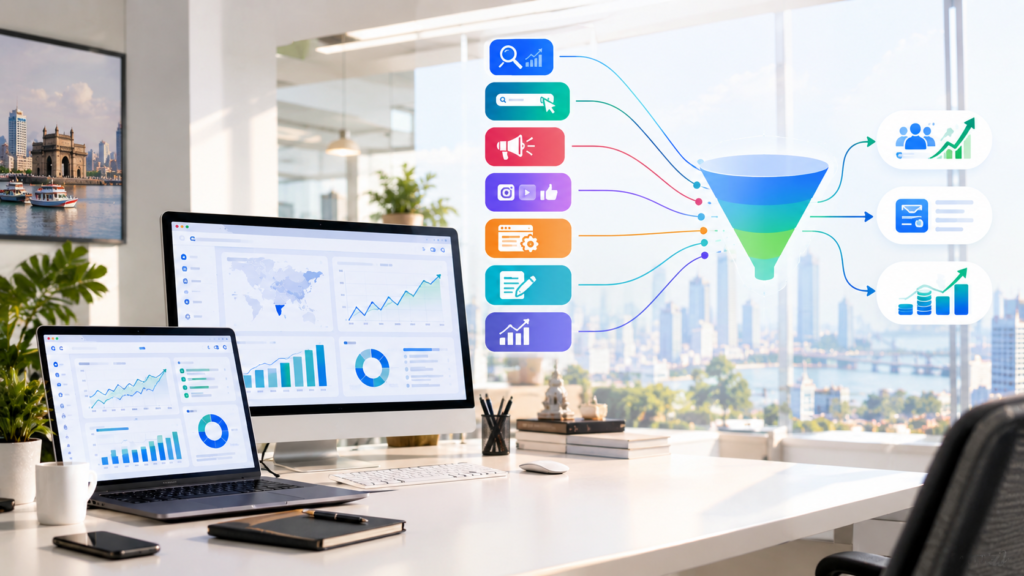 Digital marketing services in Mumbai including SEO PPC social media and analytics