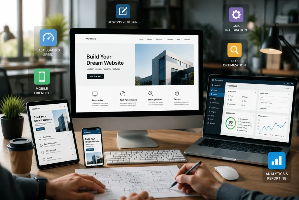 ey website development services and features for businesses