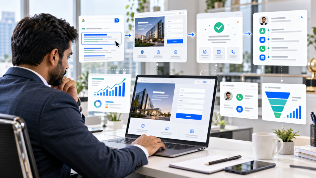 BOFU lead conversion using Google Ads landing pages and lead generation forms